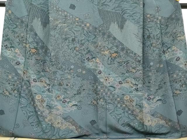 平和屋着物●訪問着 花鳥文 正絹 逸品 DABI9439ud
