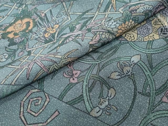 平和屋着物●訪問着 花鳥文 正絹 逸品 DABI9439ud