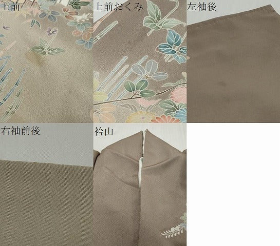 平和屋着物●訪問着 友禅 作家物 風景花文 暈し染め 正絹 逸品 DABI9462ud