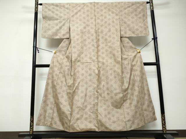 平和屋着物●本場大島紬 7マルキ 麻の葉文様 正絹 逸品 DABI9465ud