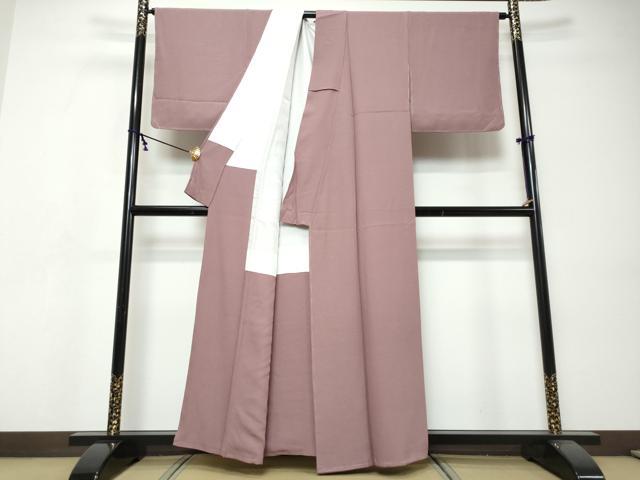 平和屋着物●上質な色無地 浅蘇芳色 正絹 逸品 未使用 DABI9485ud