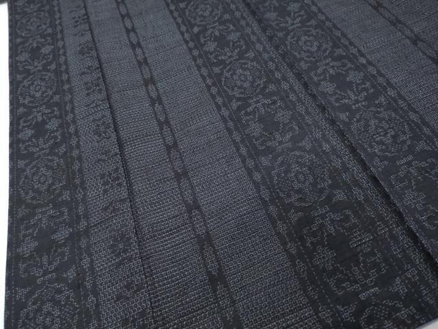 平和屋着物●結城紬 80亀甲 吉祥間道 正絹 逸品 DABI9493ud