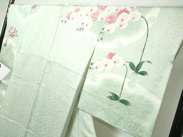 平和屋着物●訪問着 友禅 草花文 正絹 逸品 DABI9496ud
