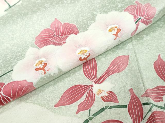 平和屋着物●訪問着 友禅 草花文 正絹 逸品 DABI9496ud