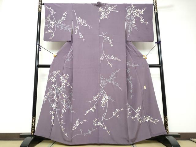 平和屋着物●本加賀友禅作家 由水煌人 訪問着 枝花文 正絹 逸品 DABI9513ud