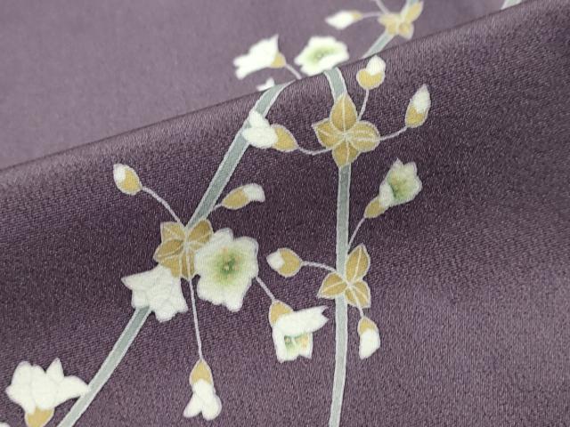 平和屋着物●本加賀友禅作家 由水煌人 訪問着 枝花文 正絹 逸品 DABI9513ud