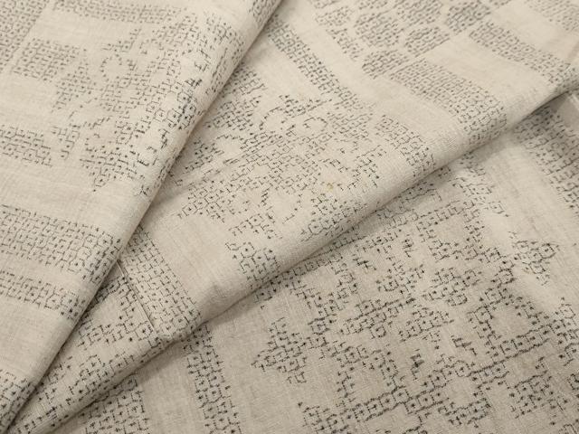 平和屋着物●本場結城紬 重要無形文化財 80亀甲 吉祥文 正絹 逸品 DABI9519ud