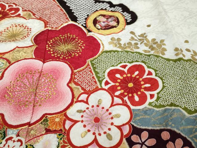 平和屋着物●中国三大刺繍 相良刺繍 振袖 駒刺繍 吉祥草花文 金彩 正絹 逸品 DABI9520ud