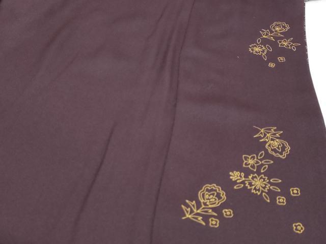 平和屋着物●訪問着 刺繍 道長草花文 金彩 高島屋扱い 正絹 逸品 DABI9521ud