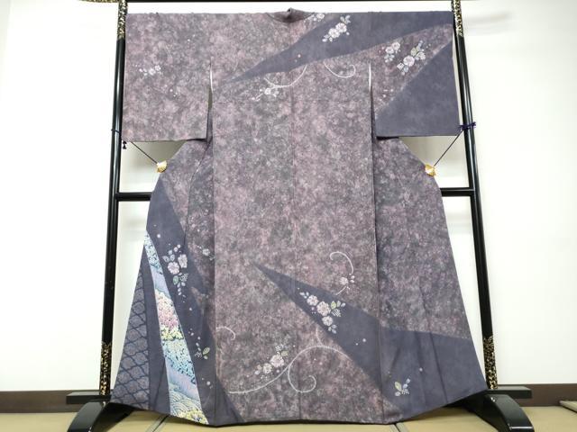 平和屋着物●染織工芸むつろ 辻が花 手描き 絞り 訪問着 辻が花 正絹 逸品 DABI9525ud
