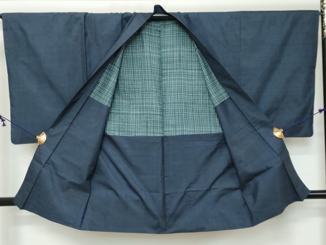 平和屋着物●男性 本場大島紬 アンサンブル 長羽織 100亀甲 総詰め 正絹 逸品 DABI9527ud