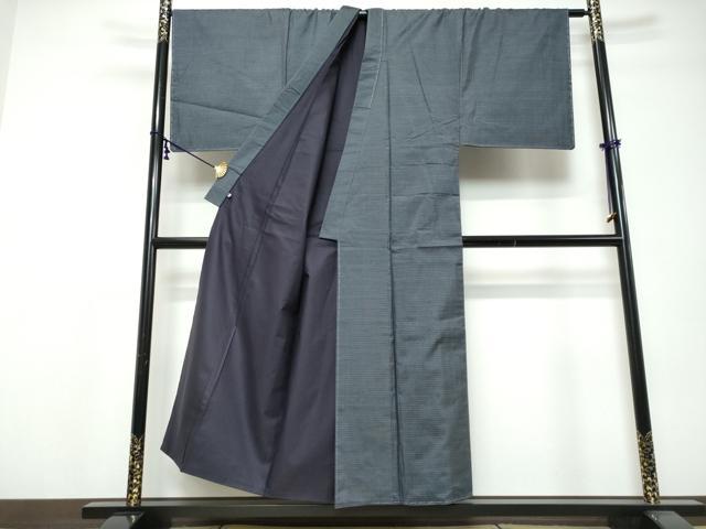 平和屋着物●男性 本場大島紬 アンサンブル 長羽織 変わり間道 さが美扱い 久野織物謹製 証紙付き キングサイズ 正絹 逸品 DABI9529ud