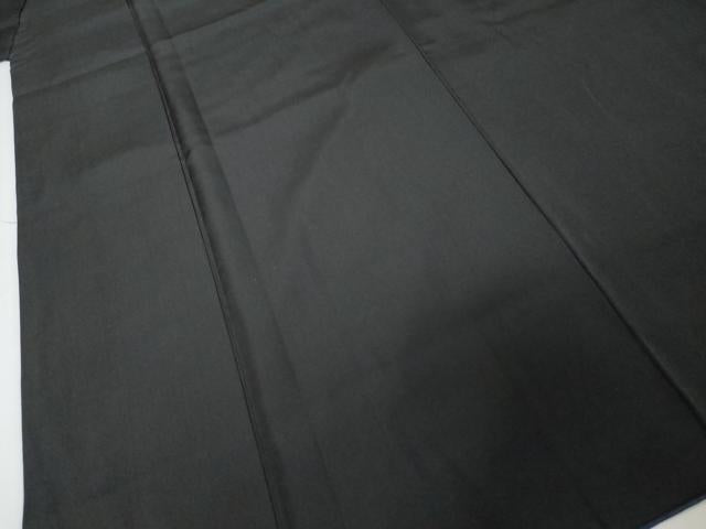 平和屋着物●男性 黒紋付 長羽織セット 羽裏:風景文 正絹 逸品 未使用 DABI9530ud