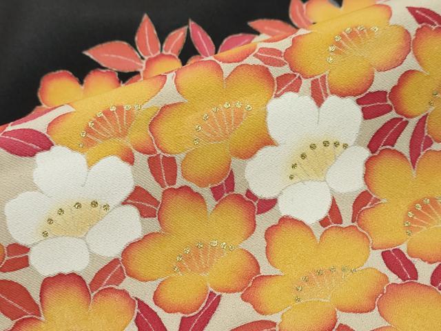 平和屋着物●豪華黒留袖 友禅 作家物 花鳥文 金彩 正絹 逸品 DABI9531ud