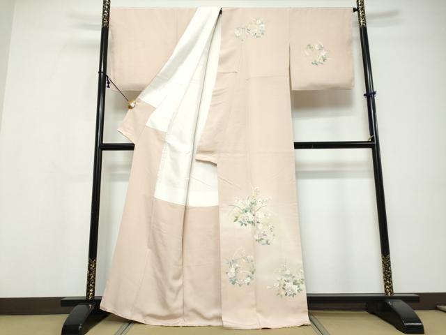 平和屋着物●訪問着 友禅 作家物 草花丸文 暈し染め 正絹 逸品 DABI9532ud