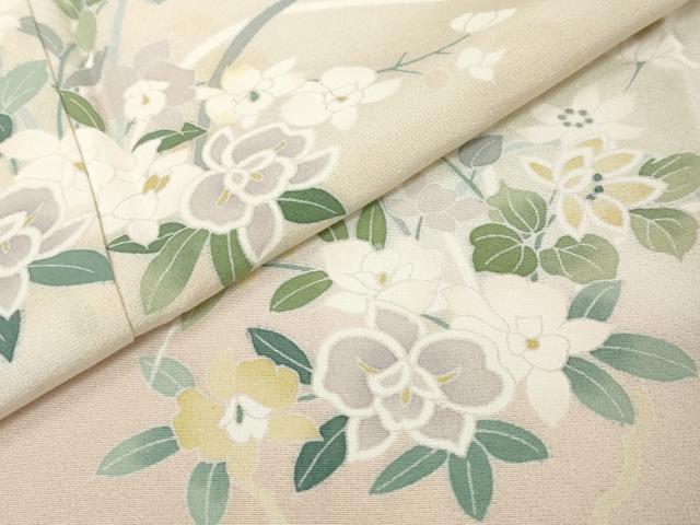 平和屋着物●訪問着 友禅 作家物 草花丸文 暈し染め 正絹 逸品 DABI9532ud