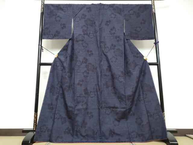 平和屋着物●結城紬 80亀甲 舞花文 やまと誂製 正絹 逸品 未使用 DABI9535ud