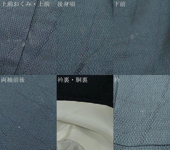 平和屋着物●本塩沢 110亀甲 変わり縞 正絹 逸品 DABI9536ud