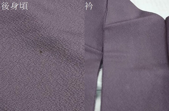 平和屋着物●上質な色無地 葡萄色 正絹 逸品 DABI9556ud