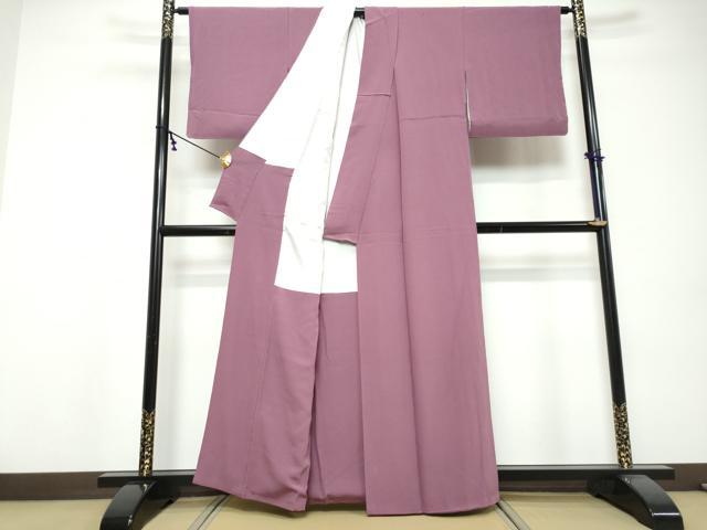 平和屋着物●上質な色無地 江戸紫色 正絹 逸品 DABI9558ud