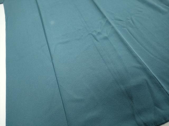 平和屋着物●上質な色無地 藍色 正絹 逸品 DABI9560ud