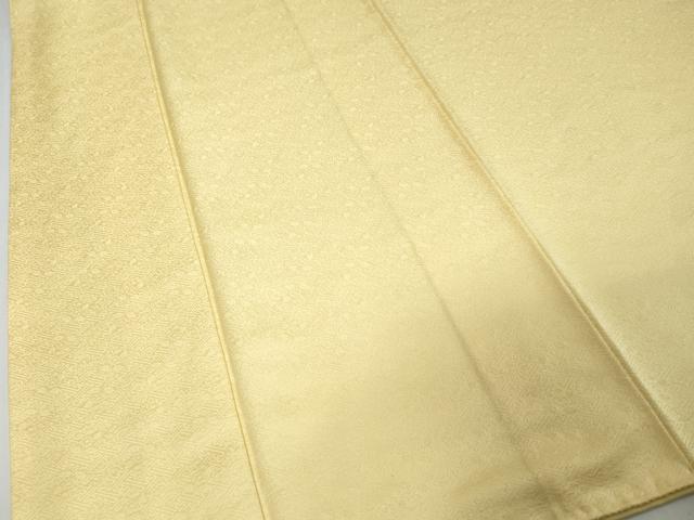 平和屋着物●上質な色無地 草花地紋 蜂蜜色 正絹 逸品 DABI9561ud