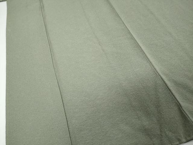 平和屋着物●染色作家 草野一騎 色無地 利休鼠色 正絹 逸品 DABI9572ud