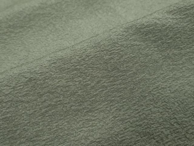平和屋着物●染色作家 草野一騎 色無地 利休鼠色 正絹 逸品 DABI9572ud