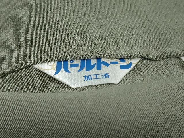 平和屋着物●染色作家 草野一騎 色無地 利休鼠色 正絹 逸品 DABI9572ud