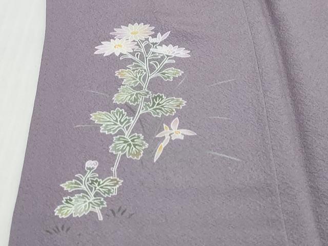 平和屋着物●上質な色無地 藤紫色 正絹 逸品 DABI9574ud