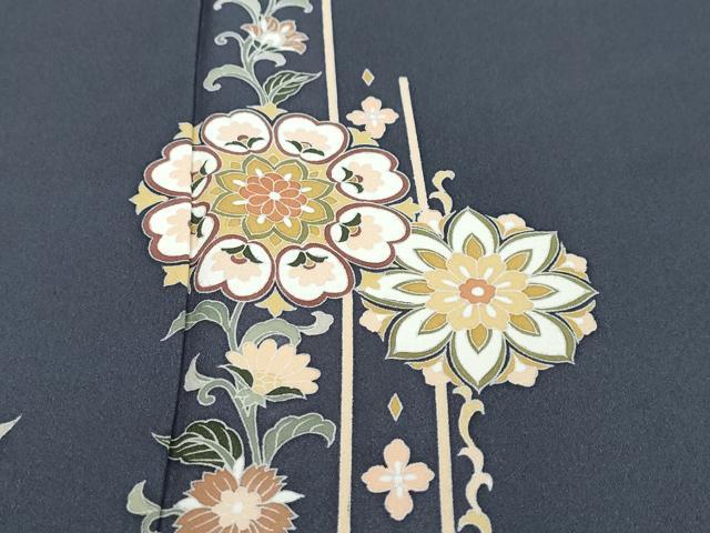 平和屋着物●訪問着 洋花文 正絹 逸品 DABI9604ud