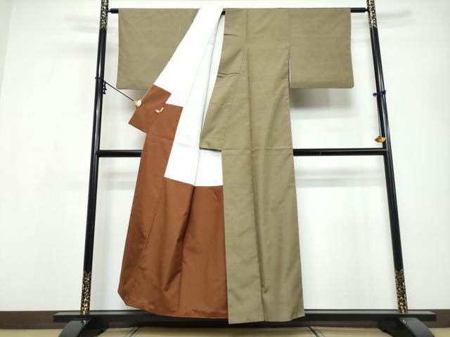 平和屋着物▼上質な紬 格子文 ますいわ屋扱い 正絹 逸品 DABI9614ud