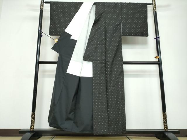平和屋着物●本場大島紬 抽象文様 ますいわ屋扱い 正絹 逸品 DABI9615ud