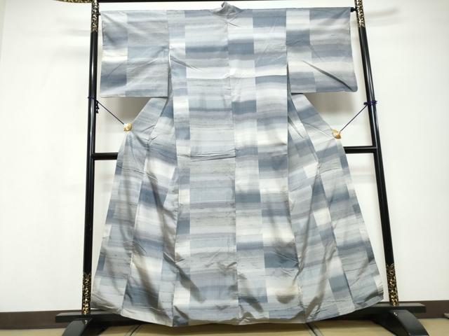 平和屋着物●上質な紬 霞文 正絹 逸品 DABI9636ud
