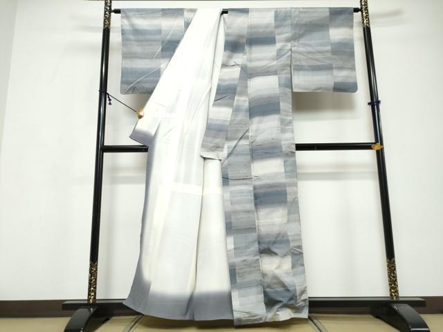 平和屋着物●上質な紬 霞文 正絹 逸品 DABI9636ud