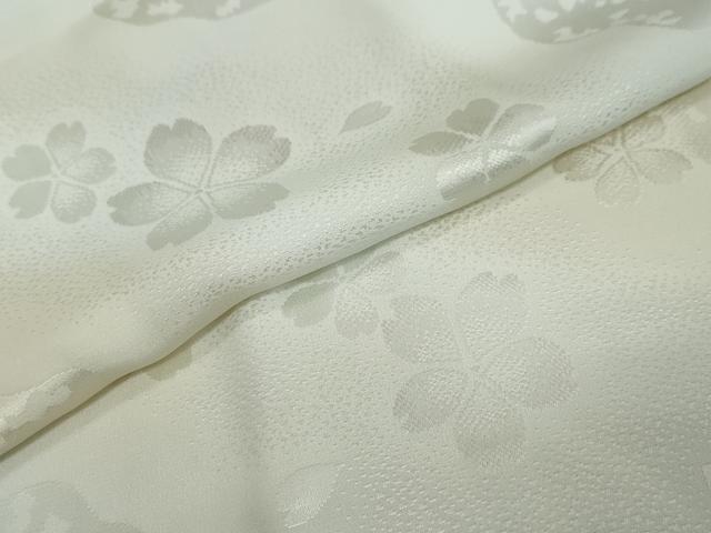 平和屋着物●長襦袢 袷 道長舞桜地紋 暈し染め 正絹 逸品 DABI9660ud