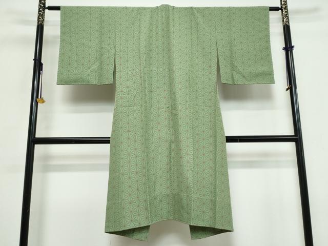 平和屋着物●長襦袢 無双仕立て 麻の葉文様 正絹 逸品 DABI9661ud