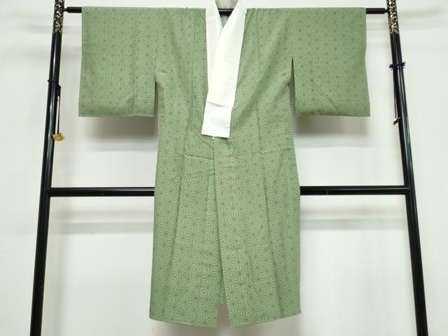 平和屋着物●長襦袢 無双仕立て 麻の葉文様 正絹 逸品 DABI9661ud