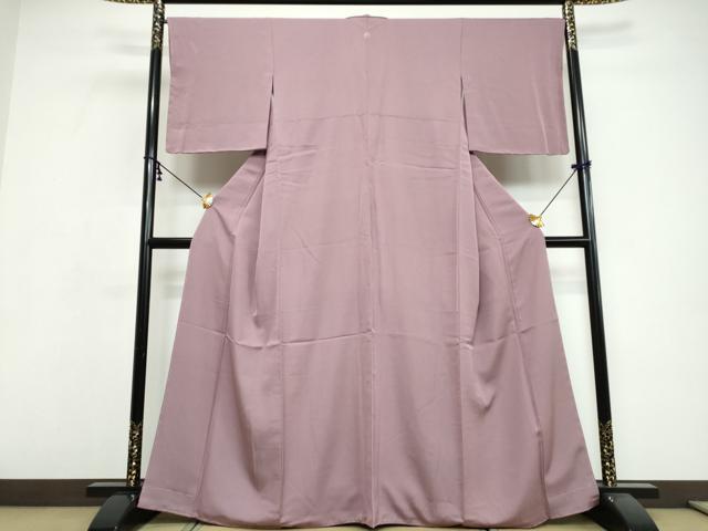 平和屋着物●上質な色無地 葡萄鼠色 鈴乃屋扱い 正絹 逸品 未使用 DABI9665ud