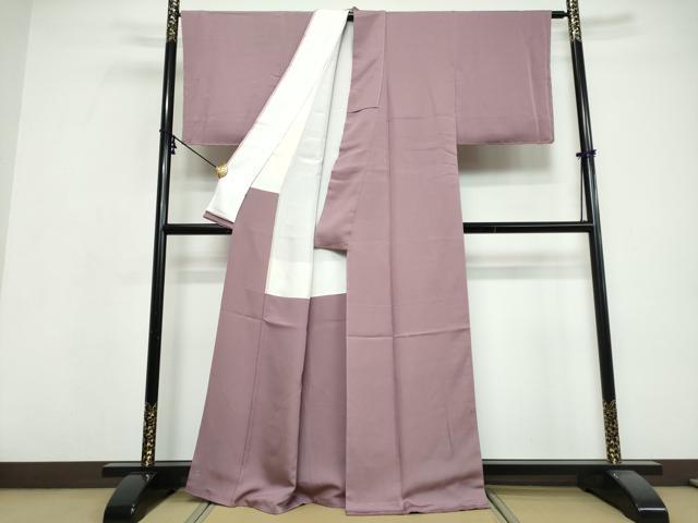 平和屋着物●上質な色無地 葡萄鼠色 鈴乃屋扱い 正絹 逸品 未使用 DABI9665ud