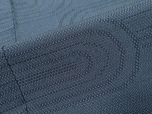 平和屋着物●本塩沢 110亀甲 流水文 正絹 逸品 未使用 DABI9679ud