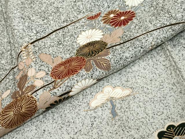 平和屋着物●訪問着 草花文 正絹 逸品 DABI9680ud