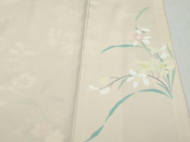 平和屋着物●訪問着 駒刺繍 草花文 暈し染め 金彩 正絹 逸品 DABI9682ud