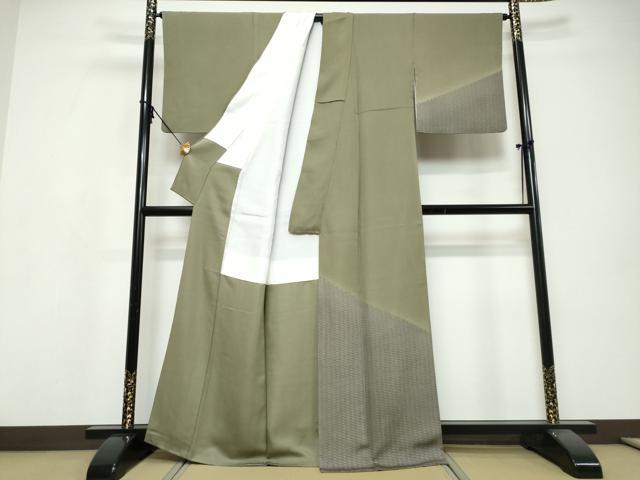 平和屋着物●訪問着 抽象文様 暈し染め 正絹 逸品 DABI9683ud
