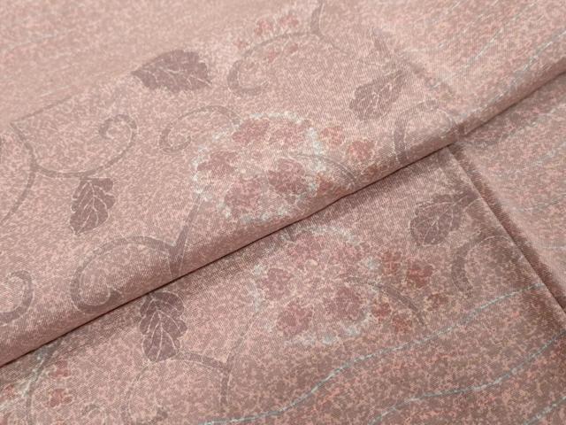 平和屋着物●本場大島紬 訪問着 横段花唐草文 正絹 逸品 未使用 DABI9687ud