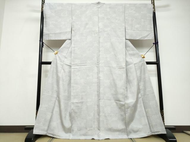 平和屋着物●上質な紬 市松文様 正絹 逸品 DABI9689ud