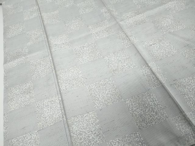 平和屋着物●上質な紬 市松文様 正絹 逸品 DABI9689ud