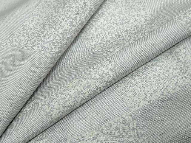 平和屋着物●上質な紬 市松文様 正絹 逸品 DABI9689ud