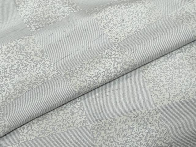 平和屋着物●上質な紬 市松文様 正絹 逸品 DABI9689ud