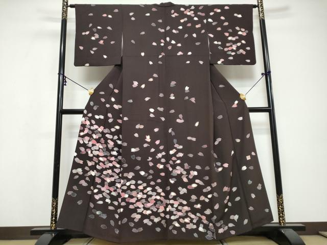 平和屋着物●訪問着 作家物 舞桜文 正絹 逸品 DABI9693ud